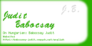 judit babocsay business card